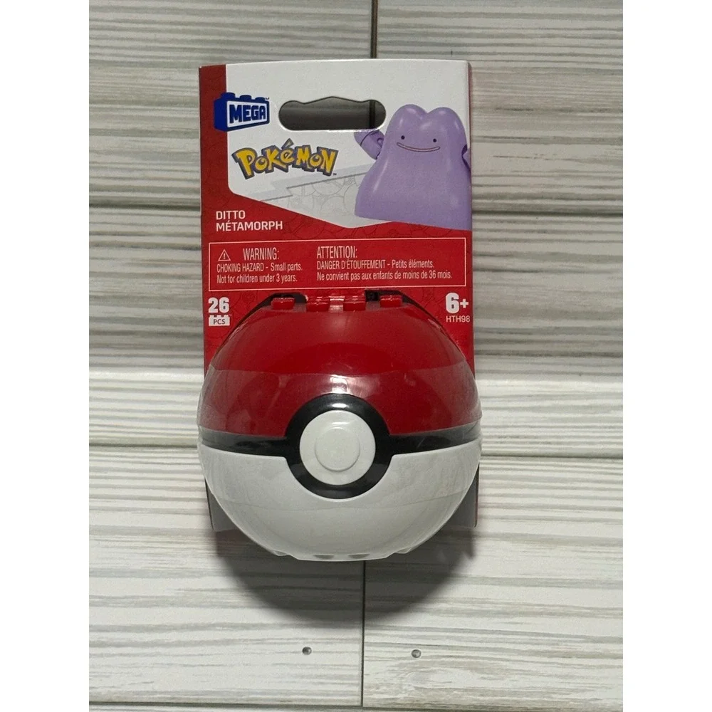 Mega‎ Pokemon Ditto Building Set Poke Ball 26 Pieces HTH98 New